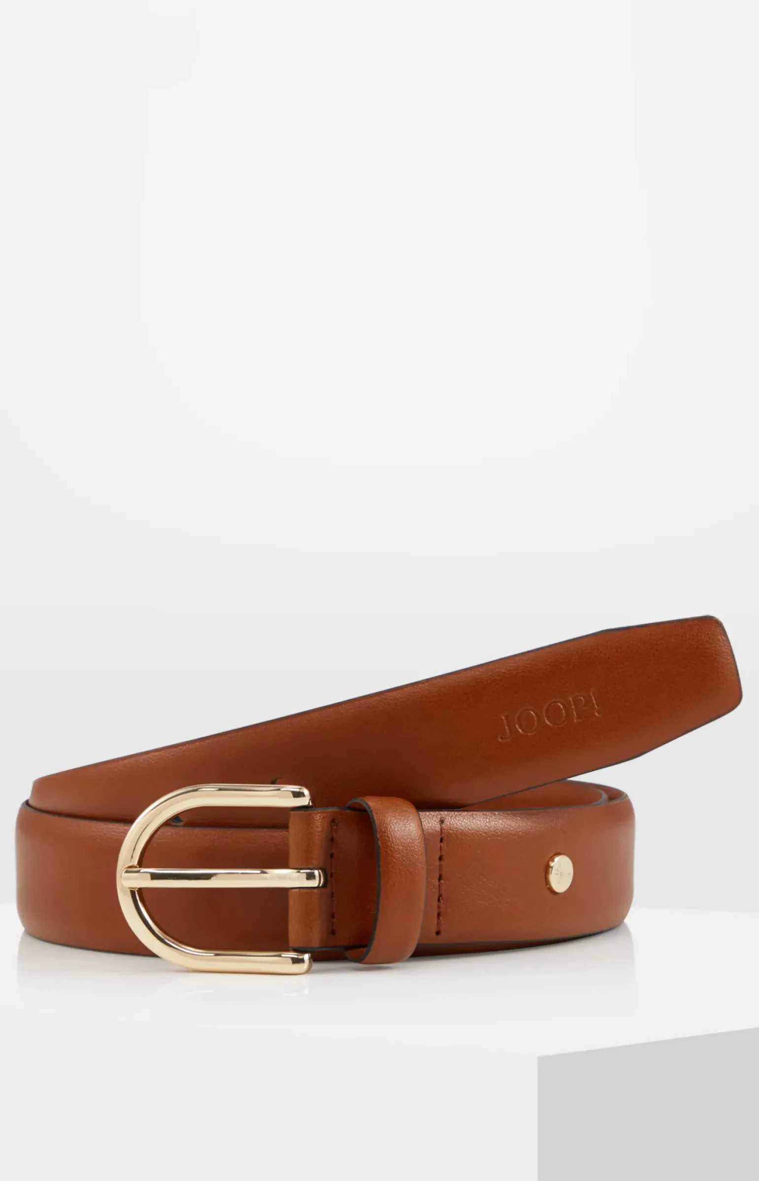 Ledergürtel in Cognac