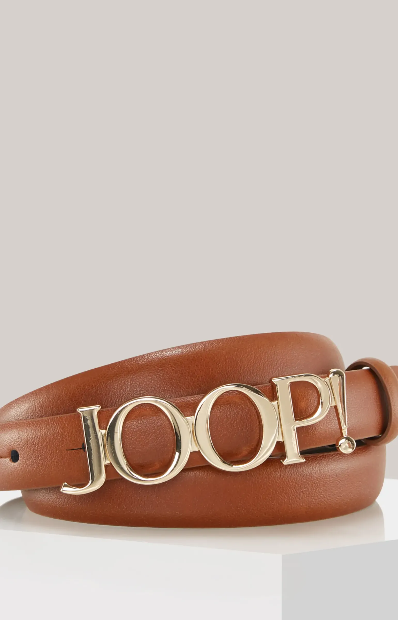 Ledergürtel in Cognac