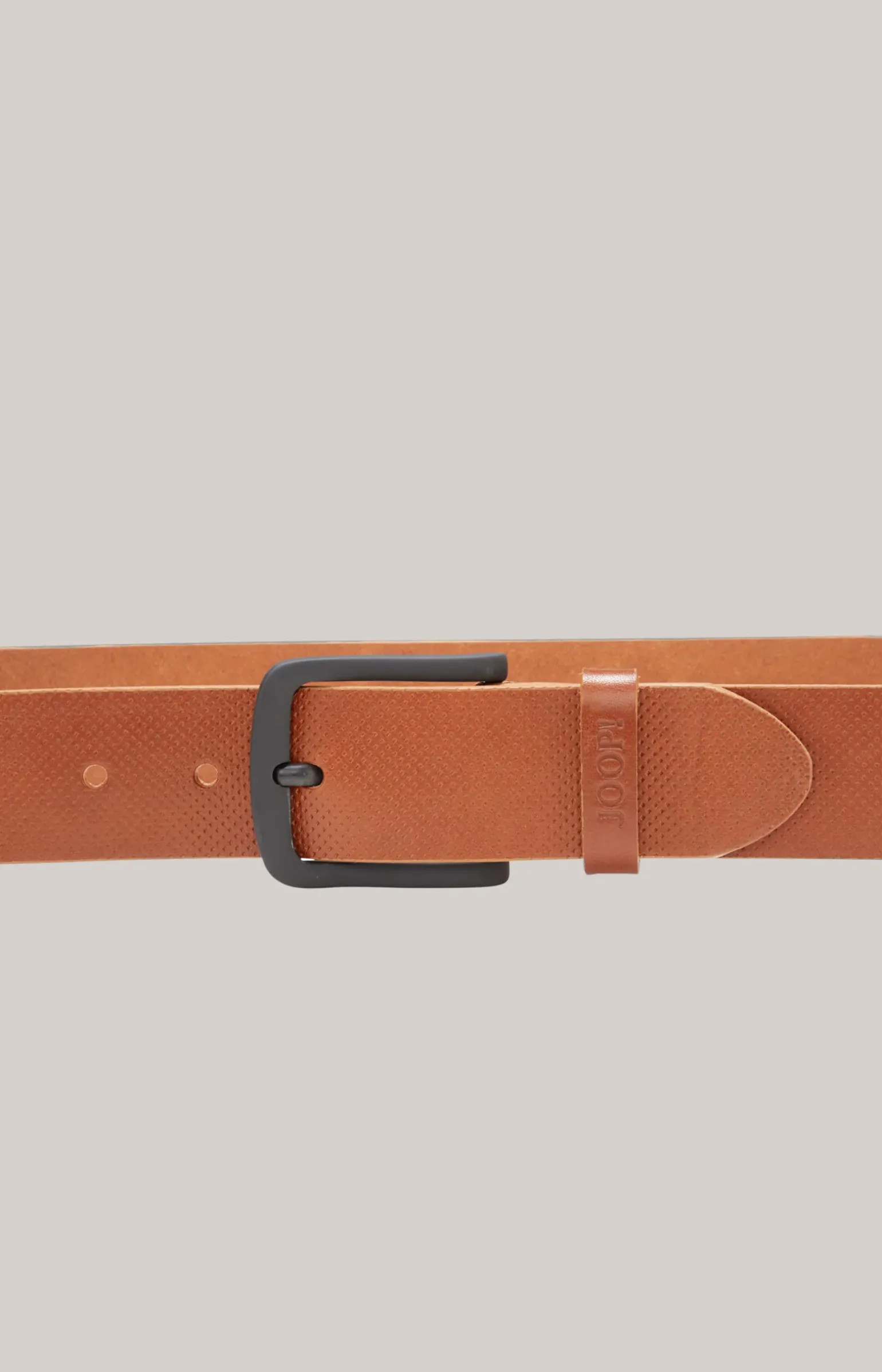 Ledergürtel in Cognac strukturiert