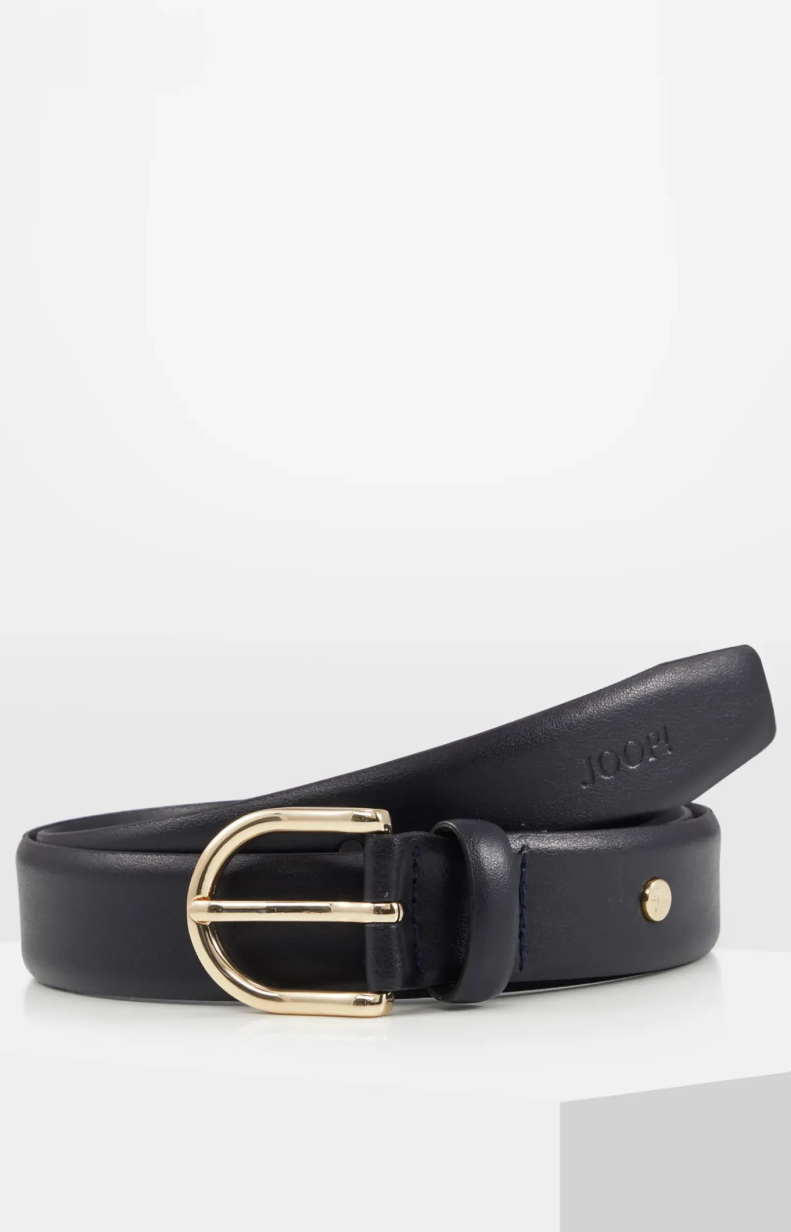 Ledergürtel in Dunkelblau