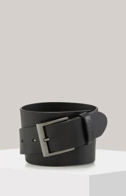 Ledergürtel in Schwarz