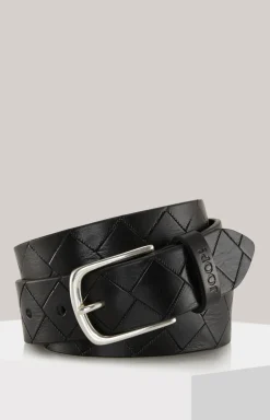 Ledergürtel in Schwarz