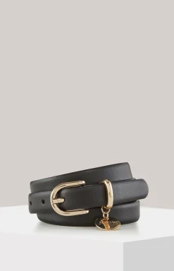 Ledergürtel in Schwarz