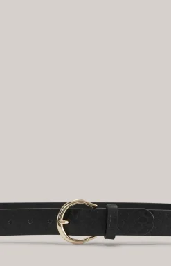 Ledergürtel in Schwarz
