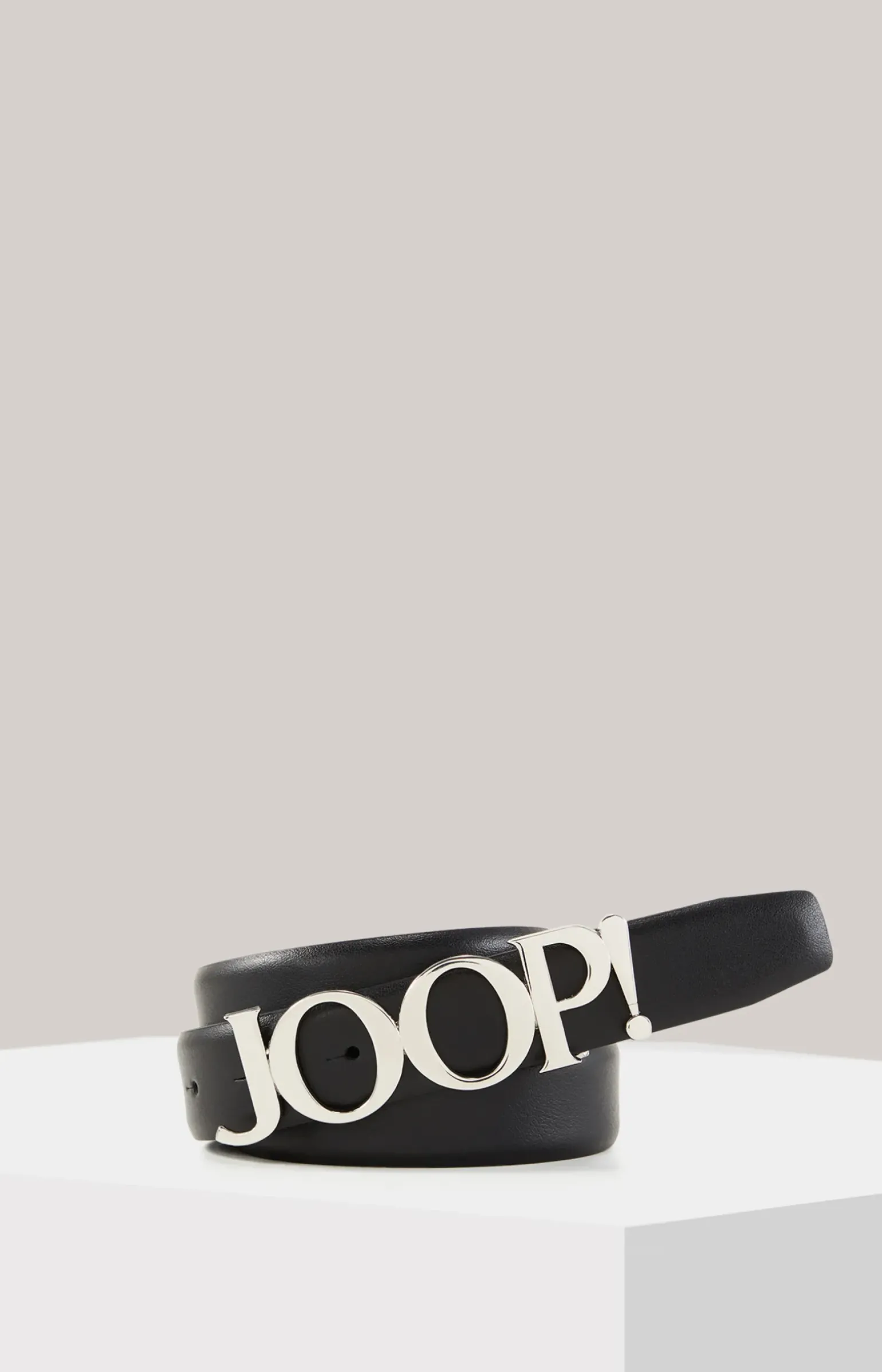 Ledergürtel in Schwarz/Silber