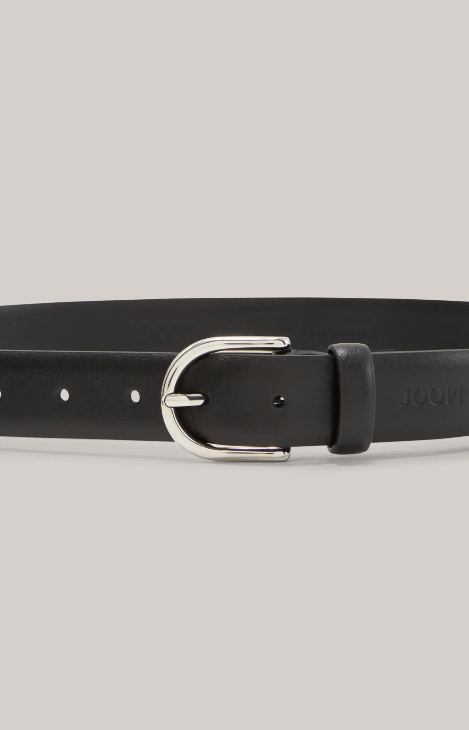 Ledergürtel in Schwarz/Silber