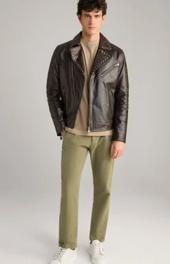 Lederjacke Alezis in Dunkelbraun