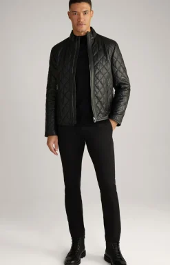 Lederjacke Boy in Schwarz