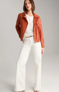 Lederjacke in Orange
