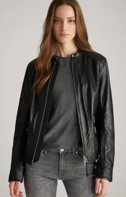 Lederjacke in Schwarz