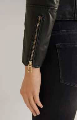 Lederjacke in Schwarz