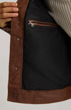 Lederjacke Jean in Braun