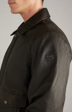 Lederjacke Karman in Dunkelbraun