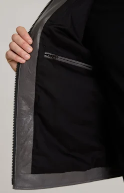 Lederjacke Lif in Grau