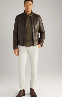 Lederjacke Lima in dunkelbraun