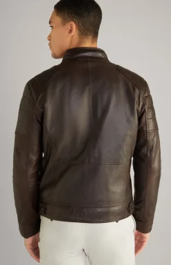 Lederjacke Lima in dunkelbraun