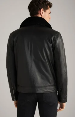 Lederjacke Mech in Schwarz