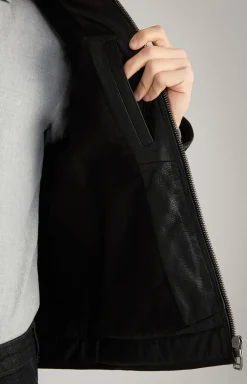 Lederjacke Mech in Schwarz