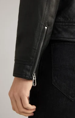 Lederjacke Mech in Schwarz