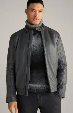 Lederjacke Peel in Grau