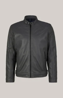 Lederjacke Peel in Grau