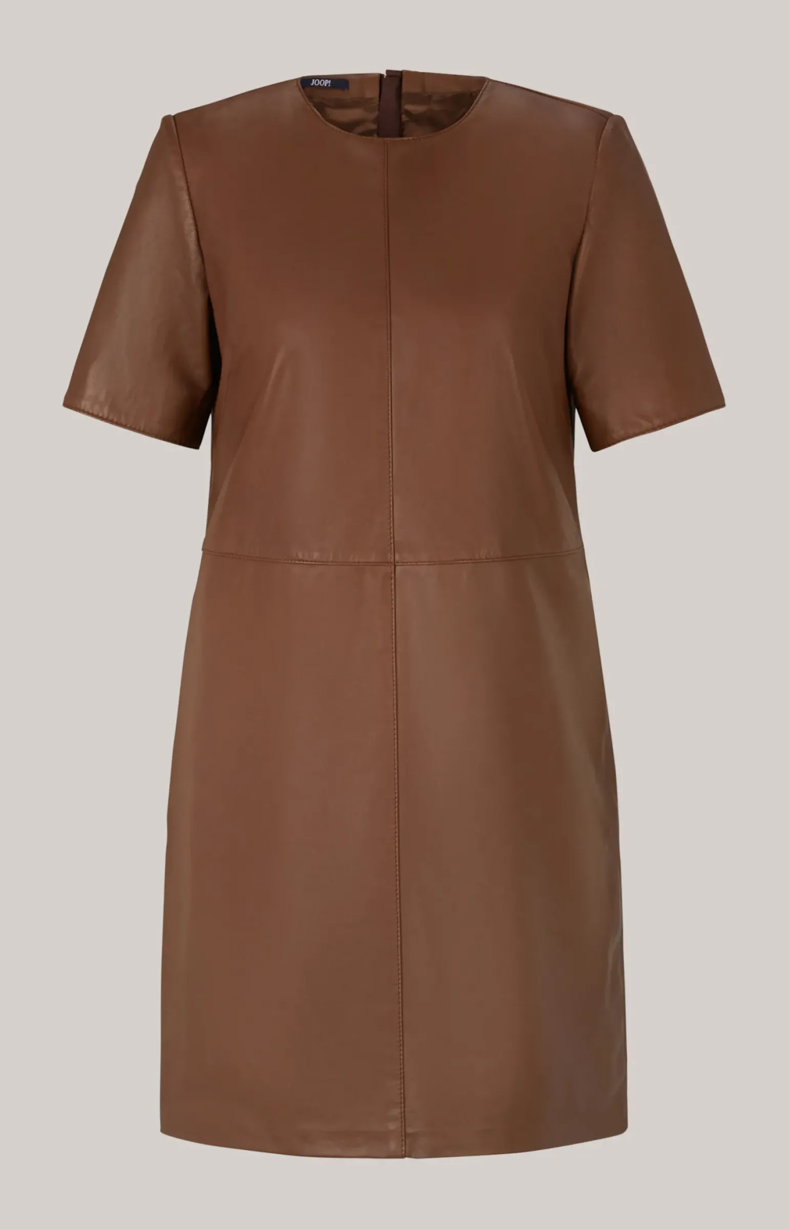 Lederkleid in Braun