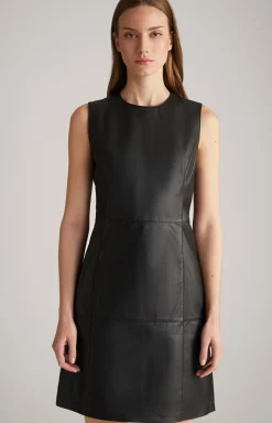 Lederkleid in Schwarz