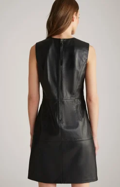 Lederkleid in Schwarz