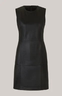 Lederkleid in Schwarz