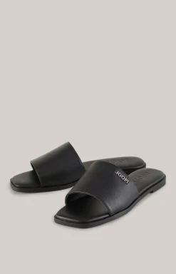 Leder-Pantolette Unico Merle in Schwarz