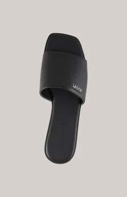 Leder-Pantolette Unico Merle in Schwarz