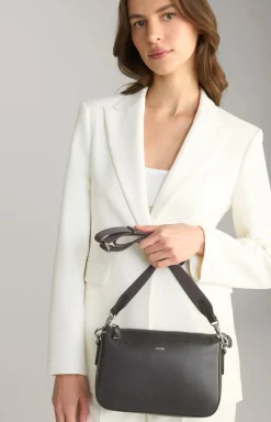 Leder-Schultertasche Sofisticato Jasmina in Grau