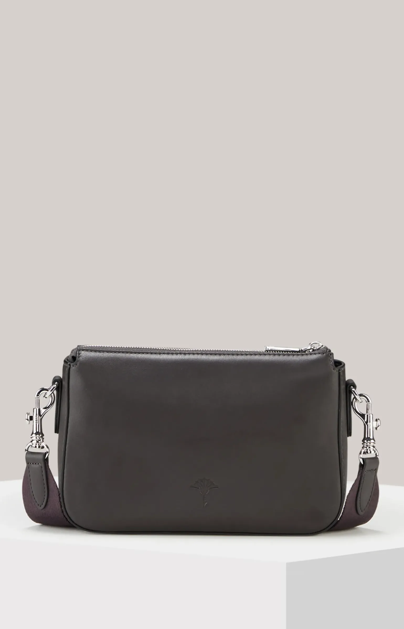 Leder-Schultertasche Sofisticato Jasmina in Grau