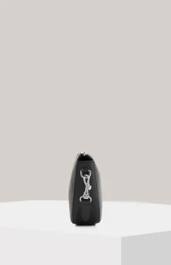 Leder-Schultertasche Sofisticato Jasmina in Schwarz