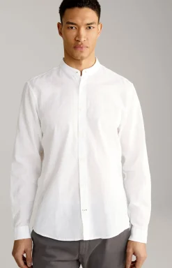 Leinen-Baumwoll-Hemd Hedde in Weiß