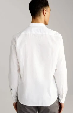 Leinen-Baumwoll-Hemd Hedde in Weiß