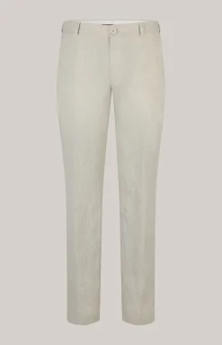 Leinen-Chino Hank in Beige meliert