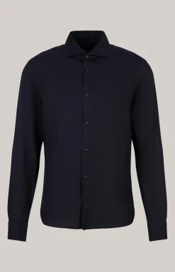 Leinen-Hemd Pai in Schwarz