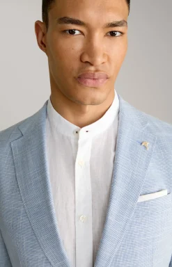 Leinenmix-Sakko Hoverest in Blau