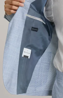 Leinenmix-Sakko Hoverest in Blau