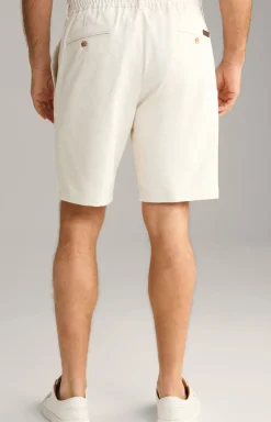 Leinenmix-Shorts Dinghy in Offwhite