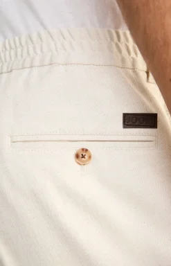 Leinenmix-Shorts Dinghy in Offwhite