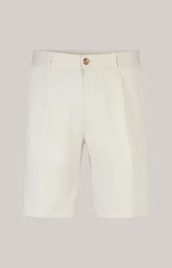 Leinenmix-Shorts Dinghy in Offwhite