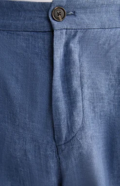 Leinenmix-Shorts Dinghy in Blau meliert