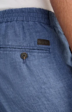 Leinenmix-Shorts Dinghy in Blau meliert