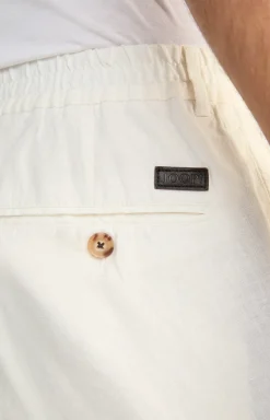 Leinenmix-Shorts Dinghy in Offwhite meliert