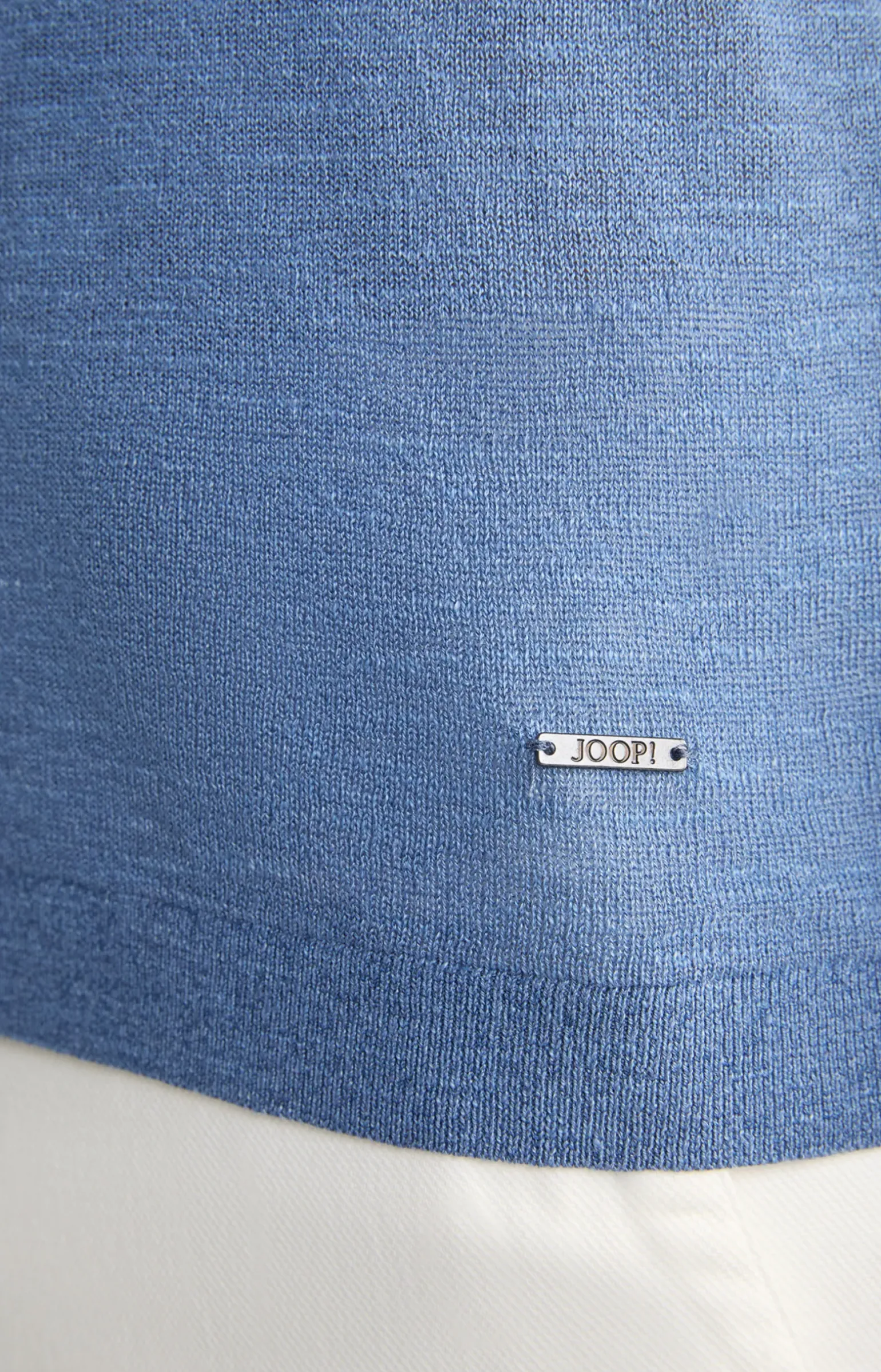 Leinenmix-T-Shirt Maroso in Blau