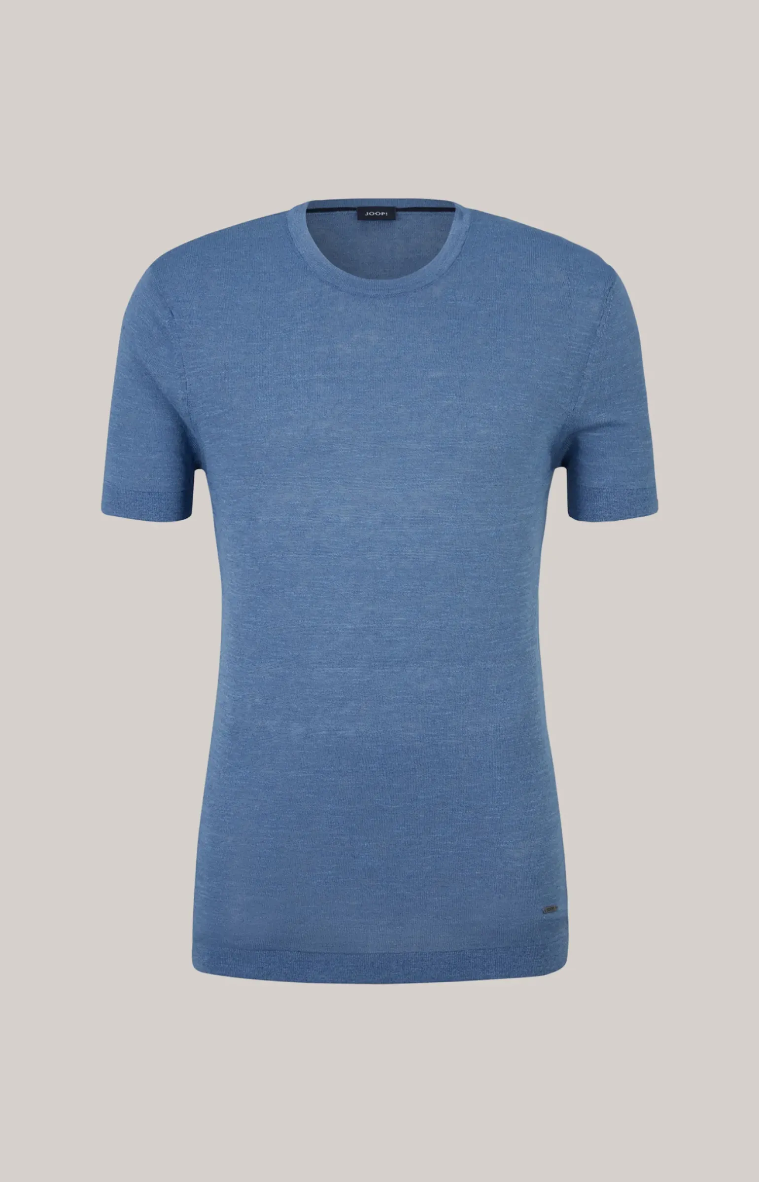 Leinenmix-T-Shirt Maroso in Blau