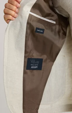 Leinen-Sakko Hoverest in Beige meliert