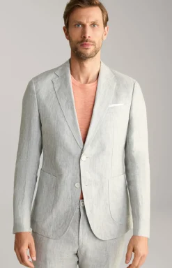 Leinen-Sakko Hoverest in Grau meliert